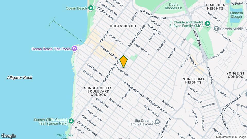 4728 Niagara Ave Map and Location Details