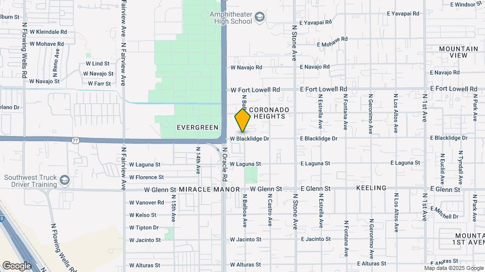 302 W Blacklidge Dr Map and Location Details