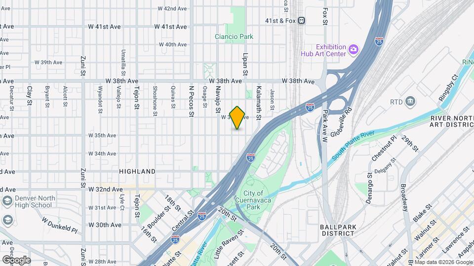 3506 Mariposa St Map and Location Details