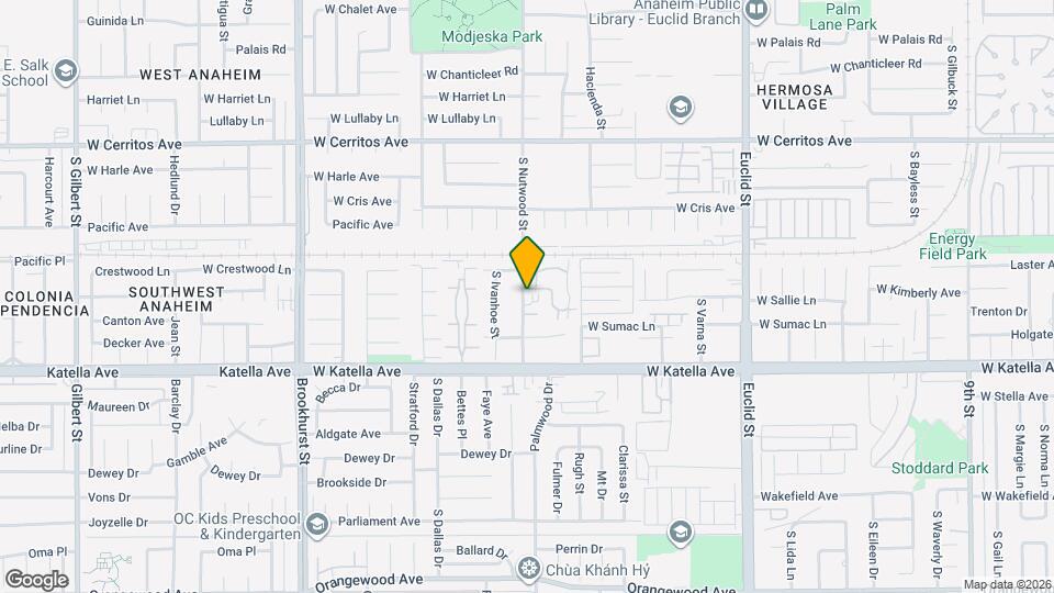 Nutwood Park Apartments Map and Location Details