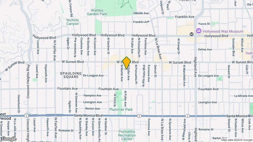 1427 N Fuller Ave Mapa y Detalles de la Ubicación