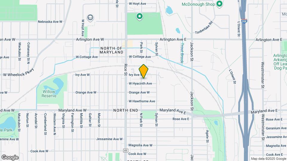 1310 N Park St Mapa y Detalles de la Ubicación