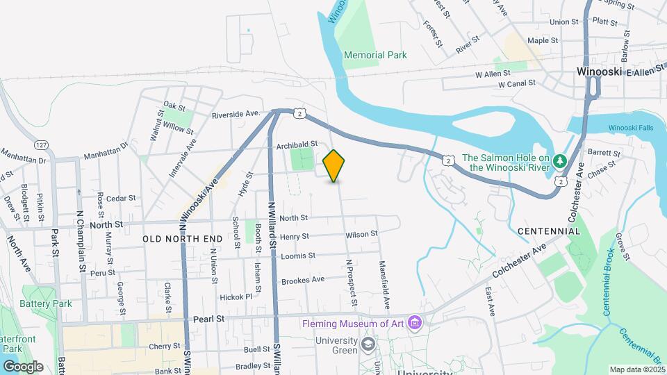 195 N Prospect St Map and Location Details