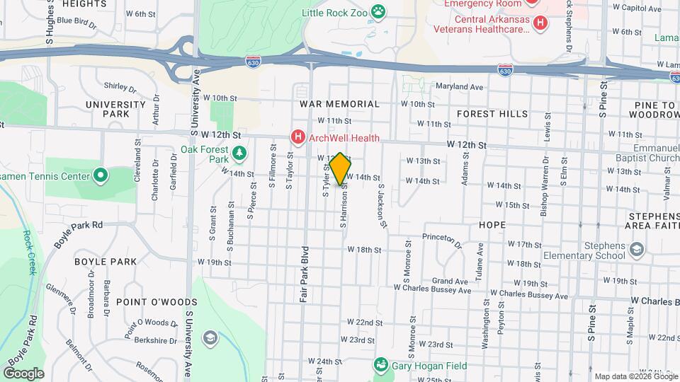 1416 S Harrison St Map and Location Details