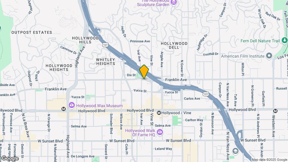 1850 Ivar Ave Mapa y Detalles de la Ubicación