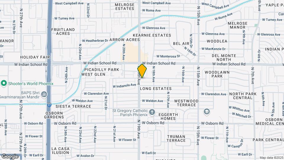 1841 W Fairmount Ave Map and Location Details