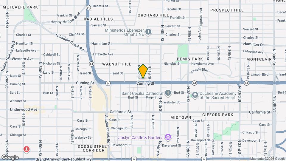 4156 Cuming St Map and Location Details