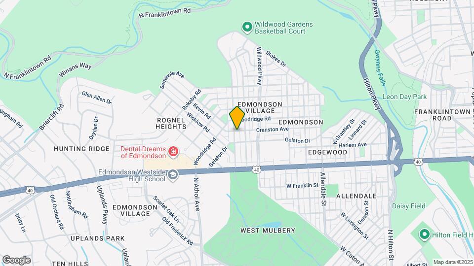 721 N Woodington Rd Map and Location Details