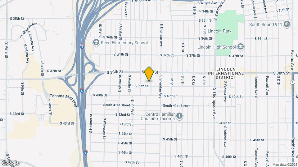 3832 S Cushman Ave Map and Location Details