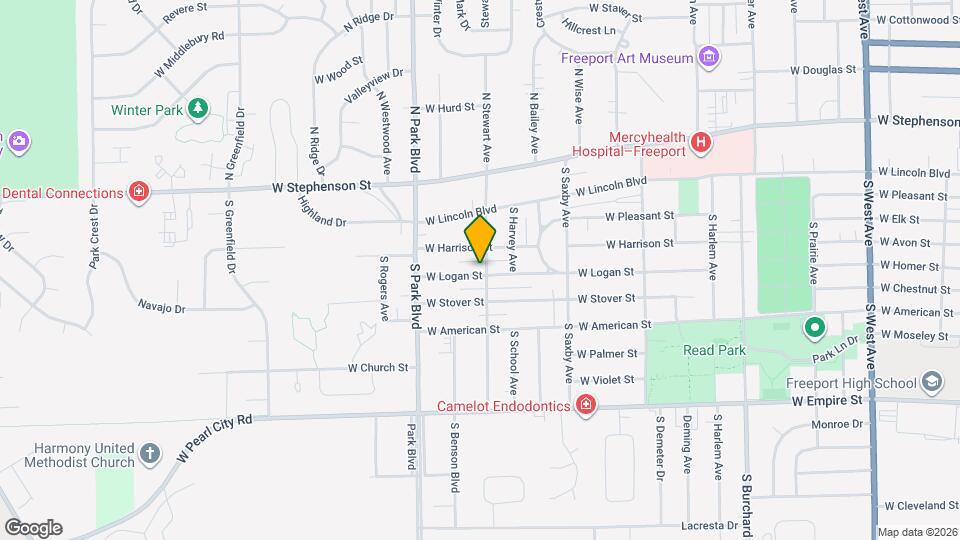 1504 W Logan St Map and Location Details