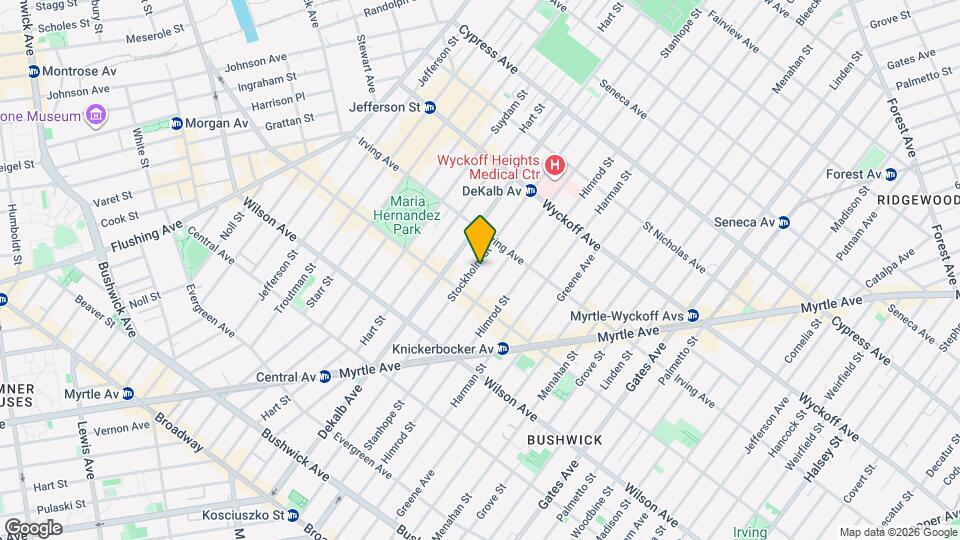 Gorgeous 3 Bedroom with private Garden in Prime Bushwick!, Unit 1B Map and Location Details