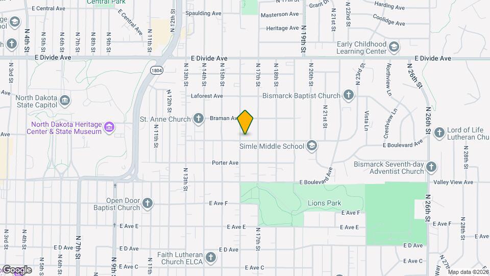 1602 Hanaford Ave Map and Location Details