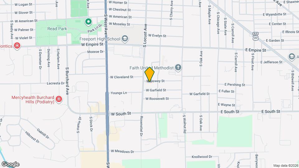 527 W Dewey St Map and Location Details