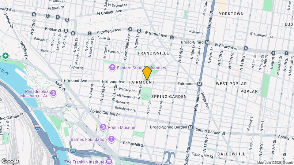 1832 Fairmount Ave Mapa y Detalles de la Ubicación
