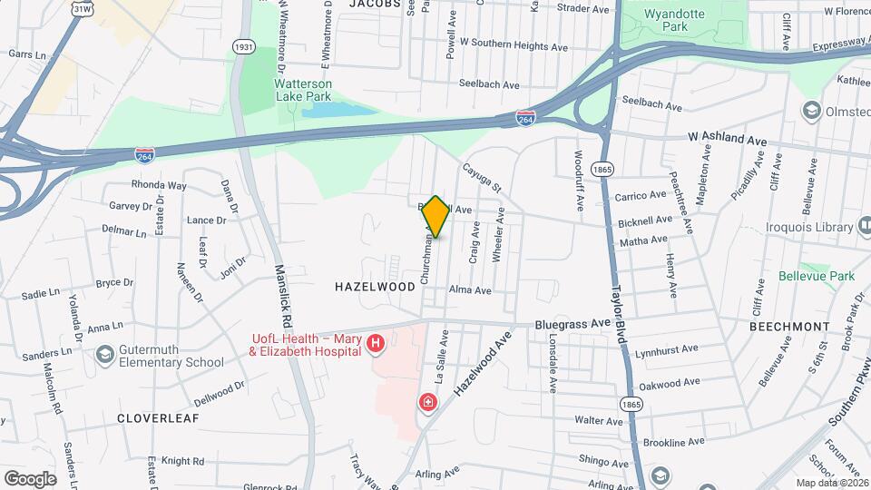 4127 Churchman Ave Mapa y Detalles de la Ubicación