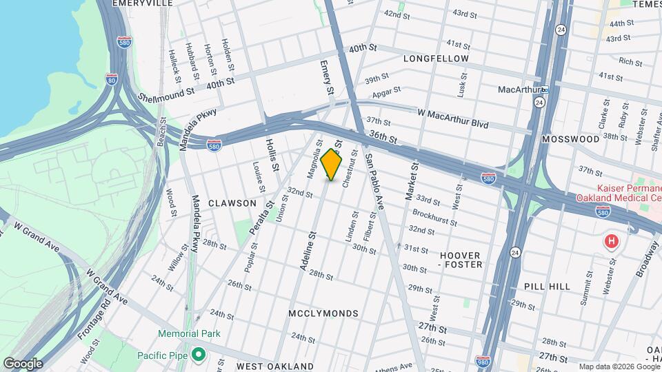 3238 Adeline St Map and Location Details