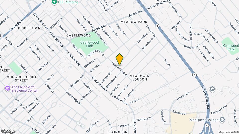 1107 Highland Park Dr Map and Location Details