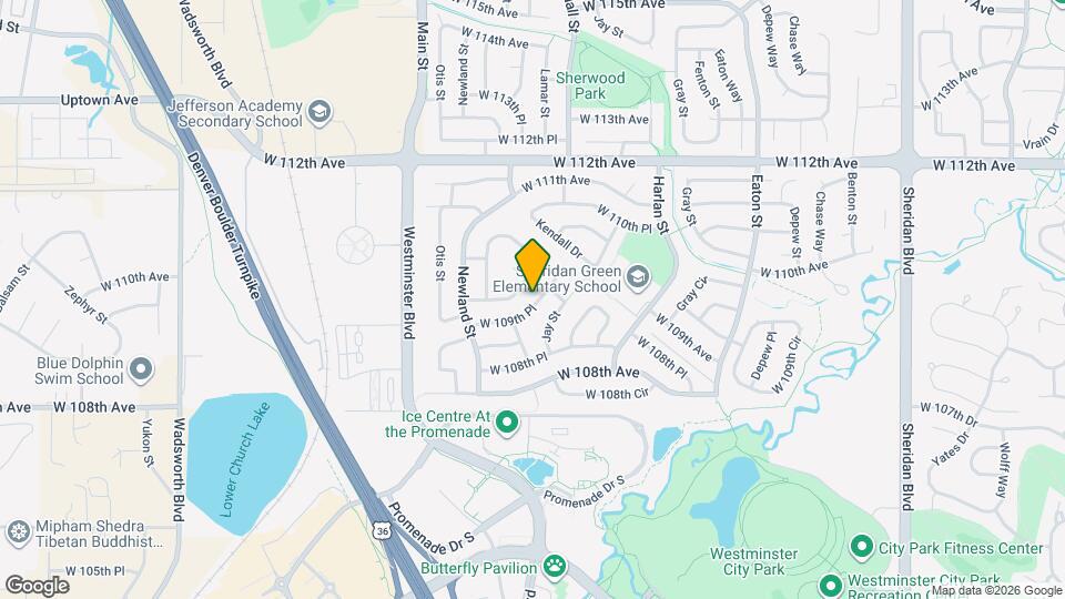 6341 W 109th Pl Mapa y Detalles de la Ubicación