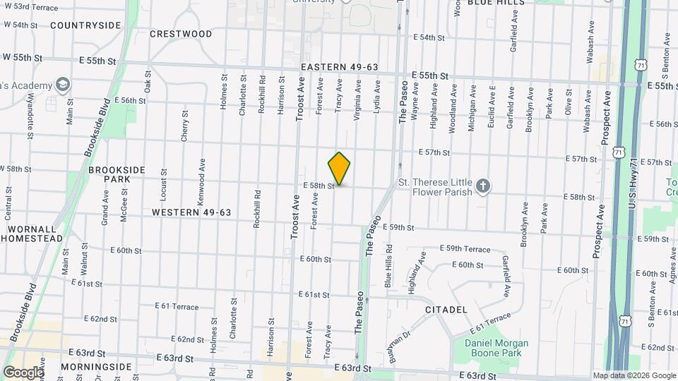 5805 Tracy Ave Map and Location Details