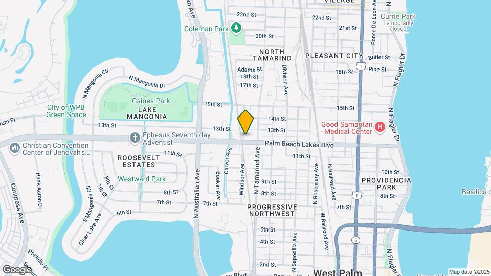1025 Palm Beach Lakes Blvd Mapa y Detalles de la Ubicación