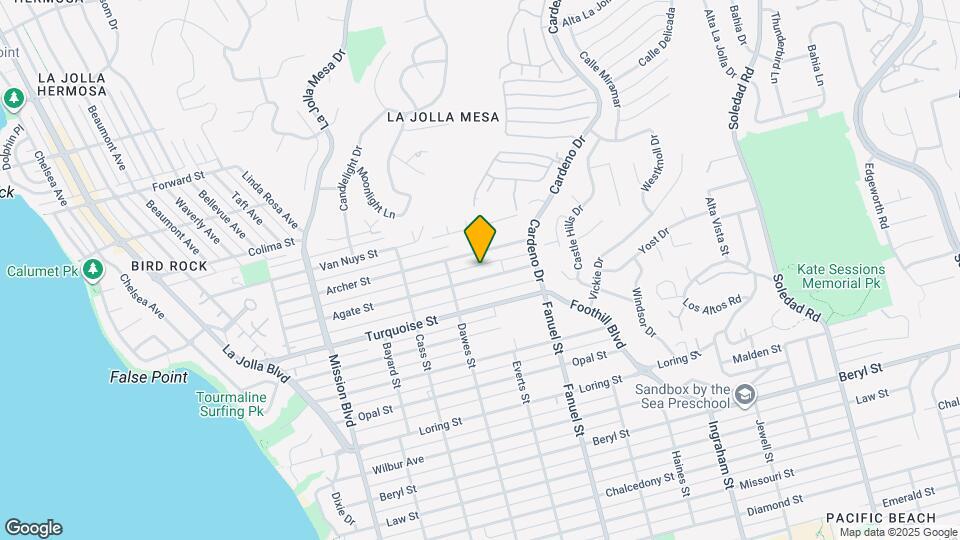 1166 Agate St Map and Location Details