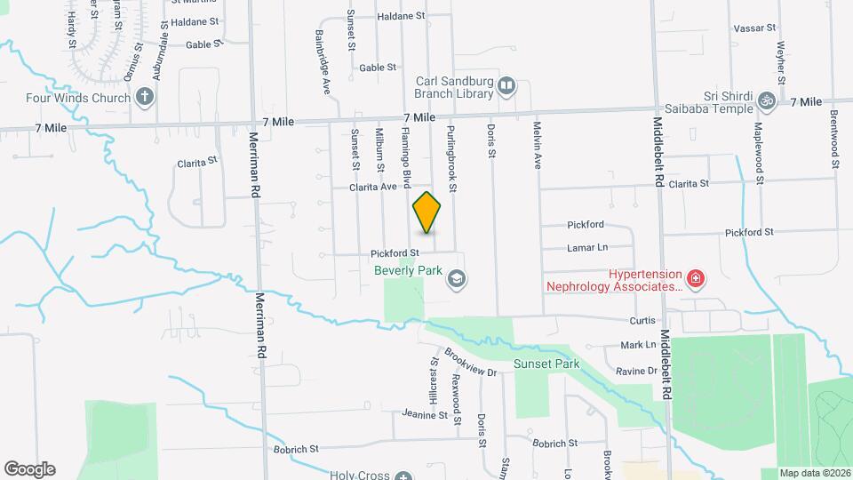 18547 Hillcrest St Map and Location Details