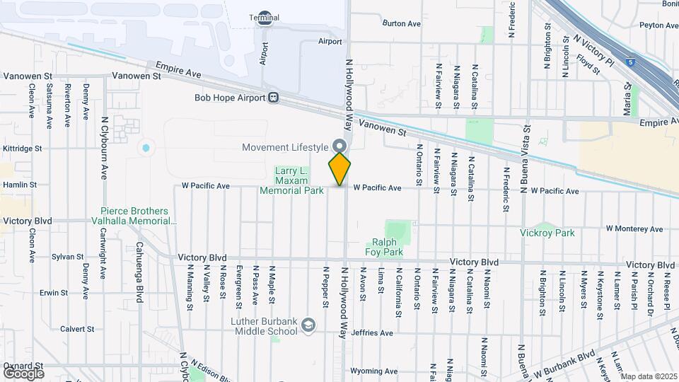 2145 N Hollywood Way Map and Location Details