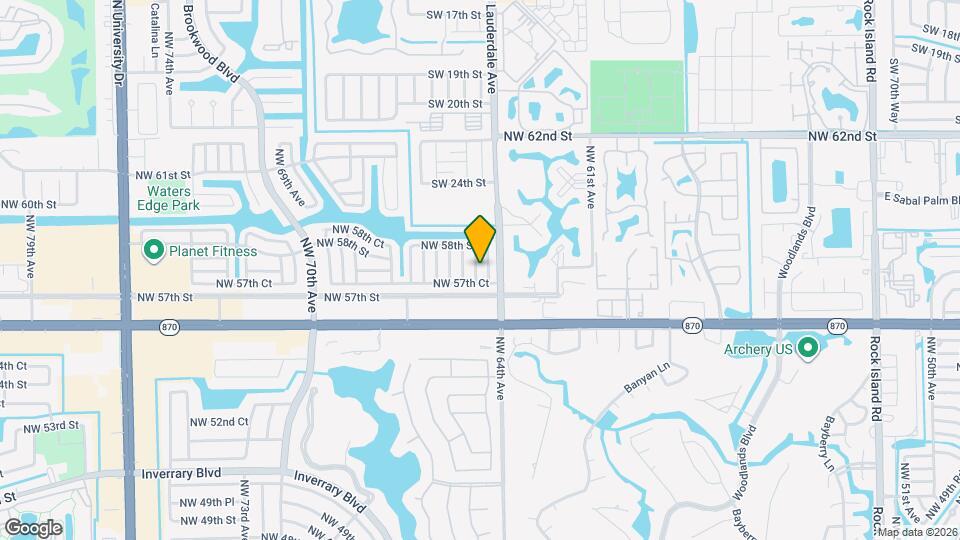 5710 NW 64th Way Map and Location Details