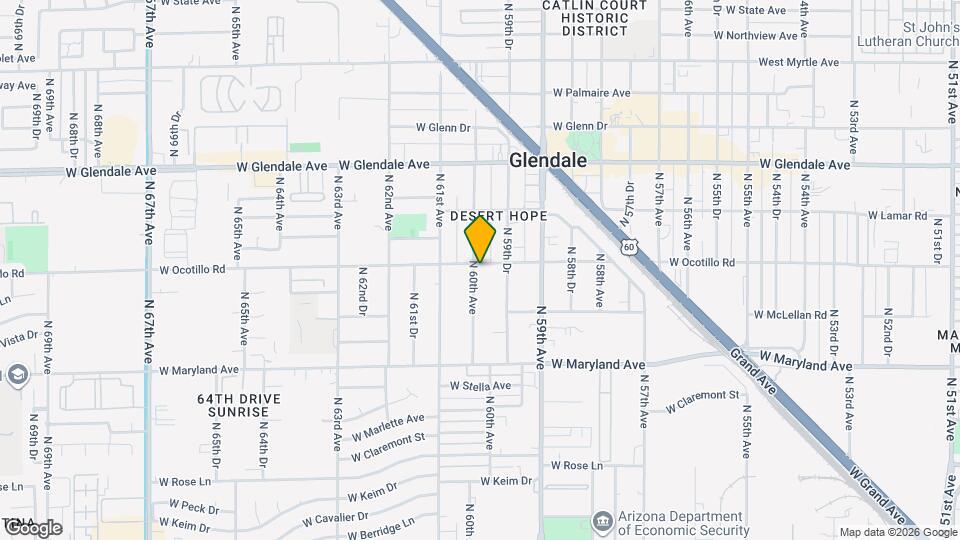 6643 N 60th Ave Map and Location Details