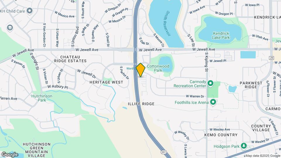 10830 W Evans Ave Map and Location Details