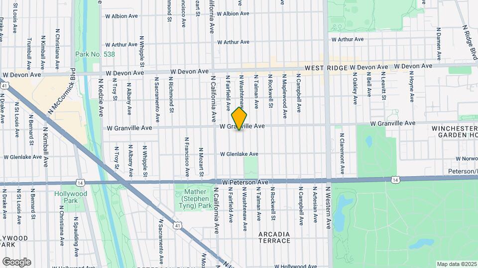 6144 N Washtenaw Ave Map and Location Details