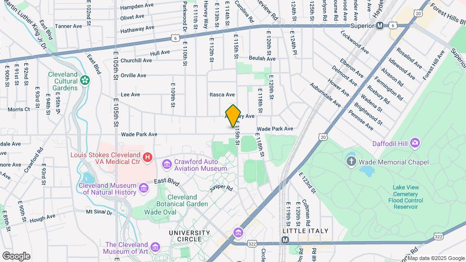 11417 Wade Park Ave Map and Location Details