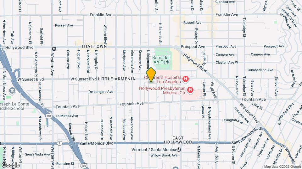 1426 Edgemont St Mapa y Detalles de la Ubicación
