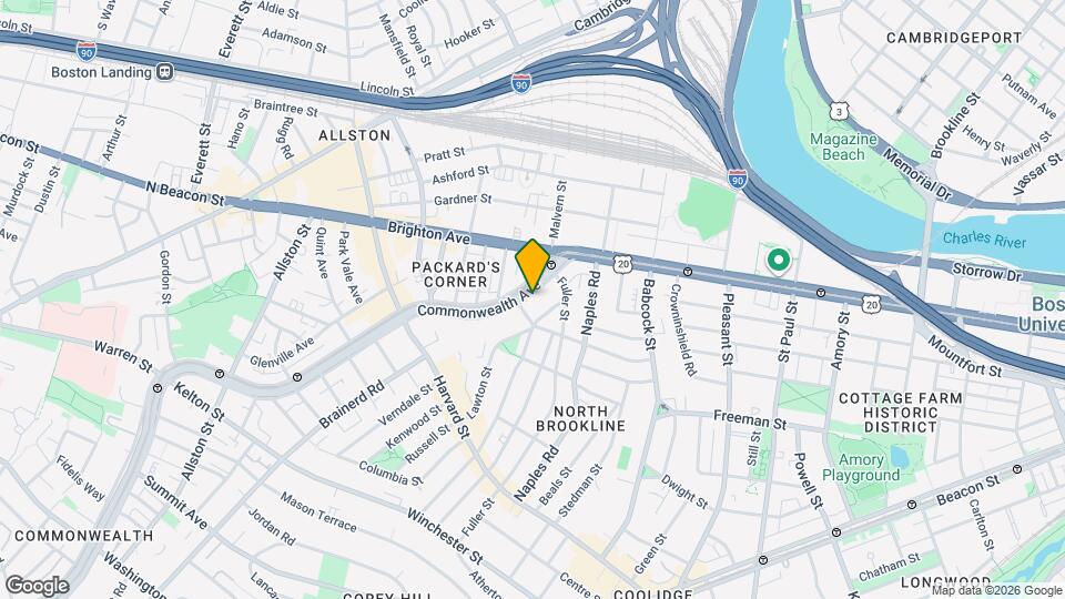 1129 Commonwealth Ave Map and Location Details