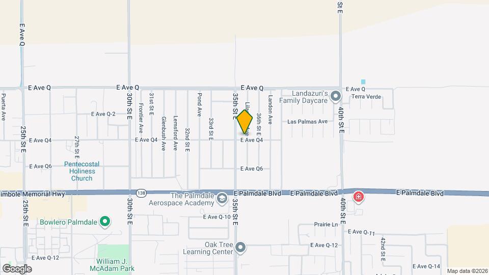 38603 Lilacview Ave Map and Location Details