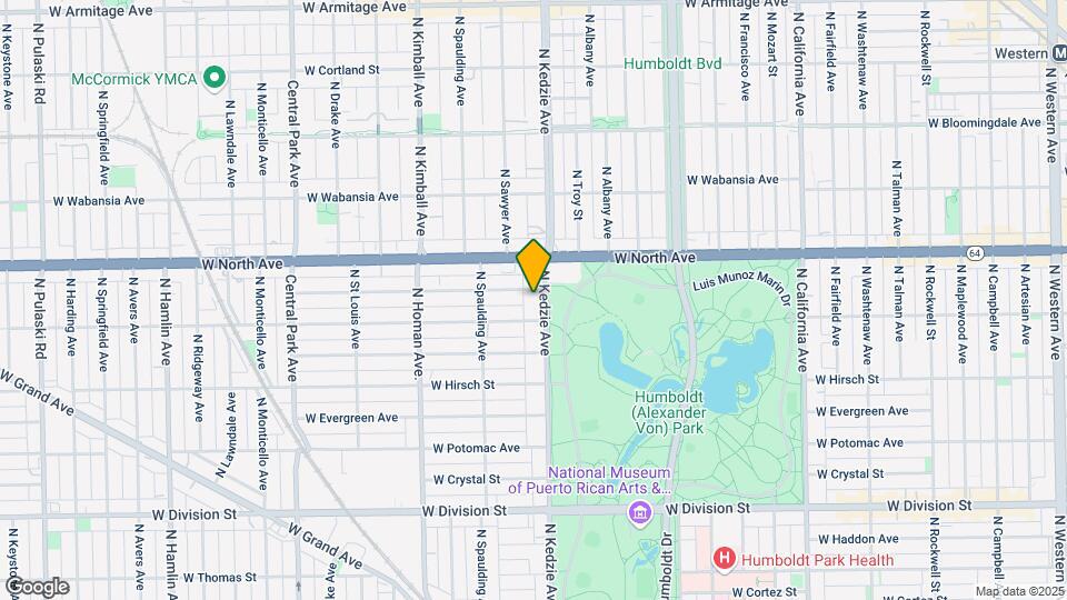 1518 N Kedzie Ave, Unit 1 Map and Location Details