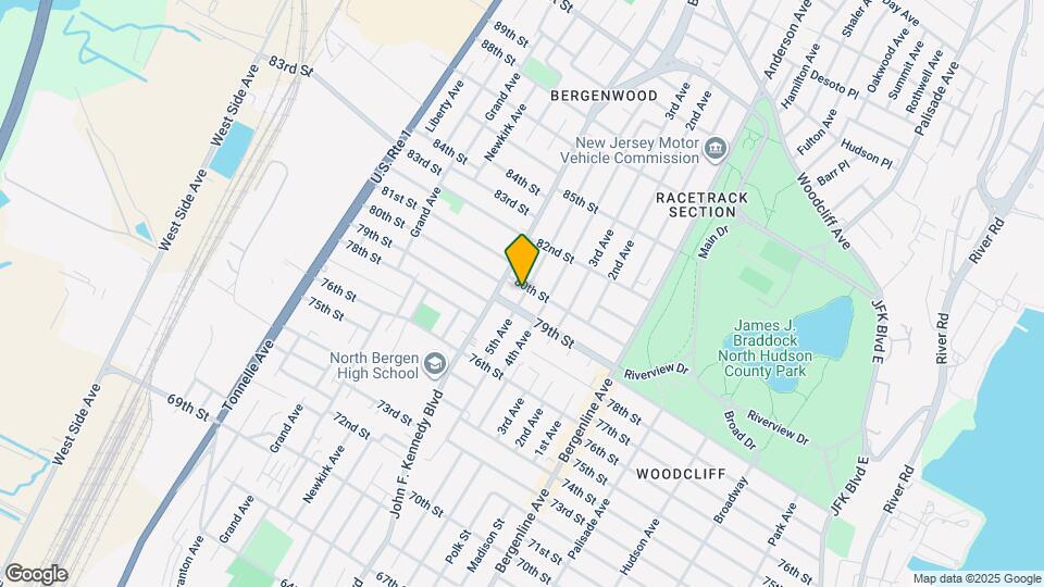 1001 80th St Map and Location Details