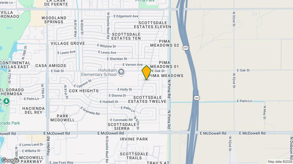 8702 E Monte Vista Rd Map and Location Details