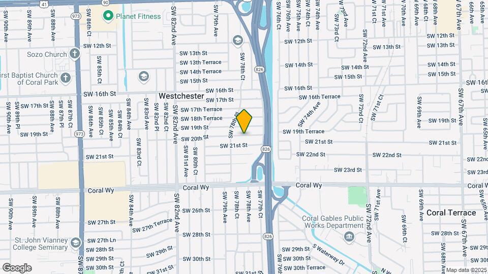 7760 SW 20th St Map and Location Details