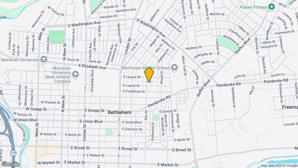 1104 Elm St Map and Location Details