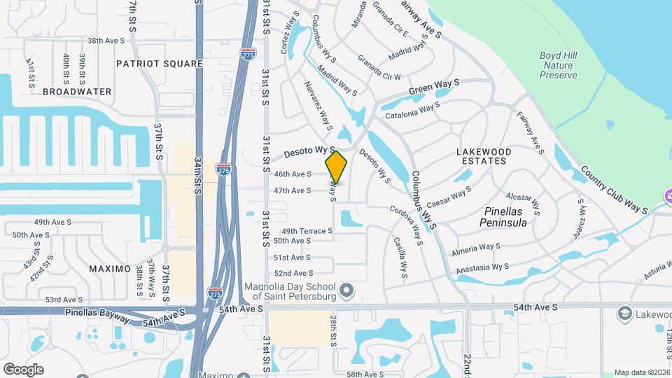 4700 Cortez Way S Mapa y Detalles de la Ubicación