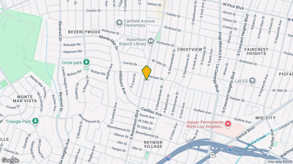 1904 S Robertson Blvd Mapa y Detalles de la Ubicación