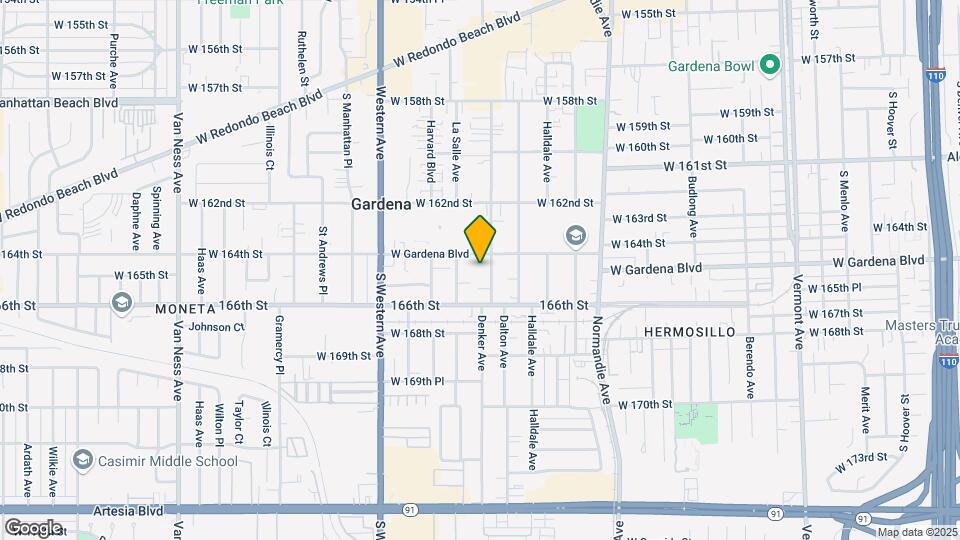 16417 S Denker Ave Map and Location Details