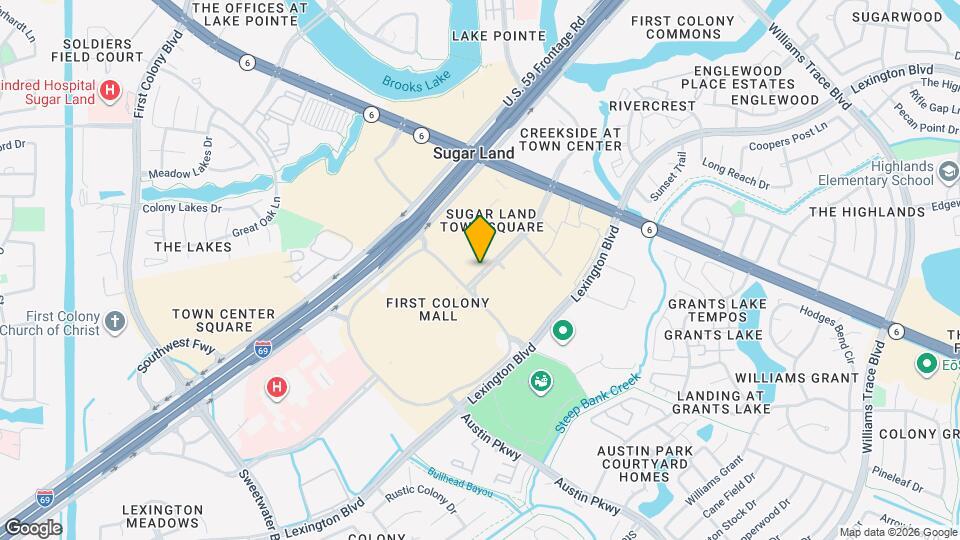Sugar Land Town Square Condos Map and Location Details