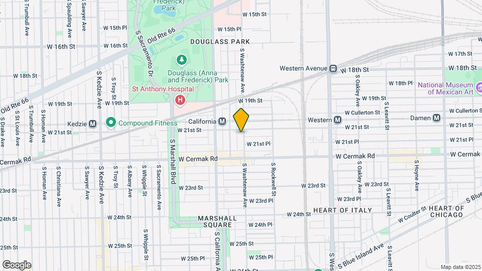 2108 S Washtenaw Ave, Unit 1R Map and Location Details