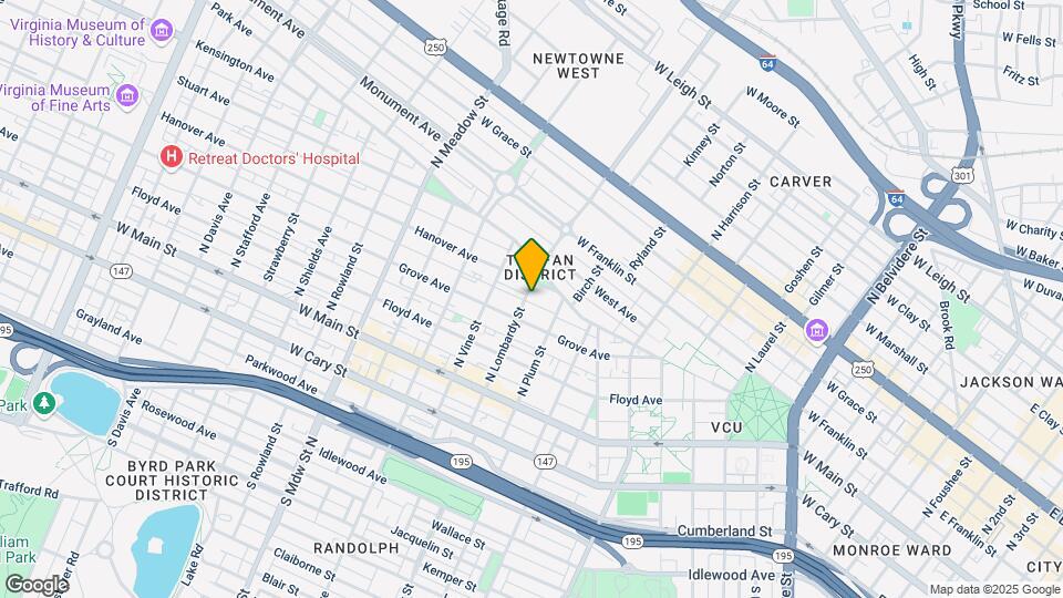 205 N Lombardy St Map and Location Details