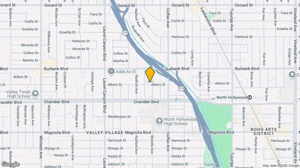 11801 Albers St Mapa y Detalles de la Ubicación