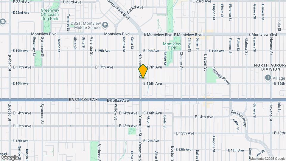 1608 Yosemite St Map and Location Details