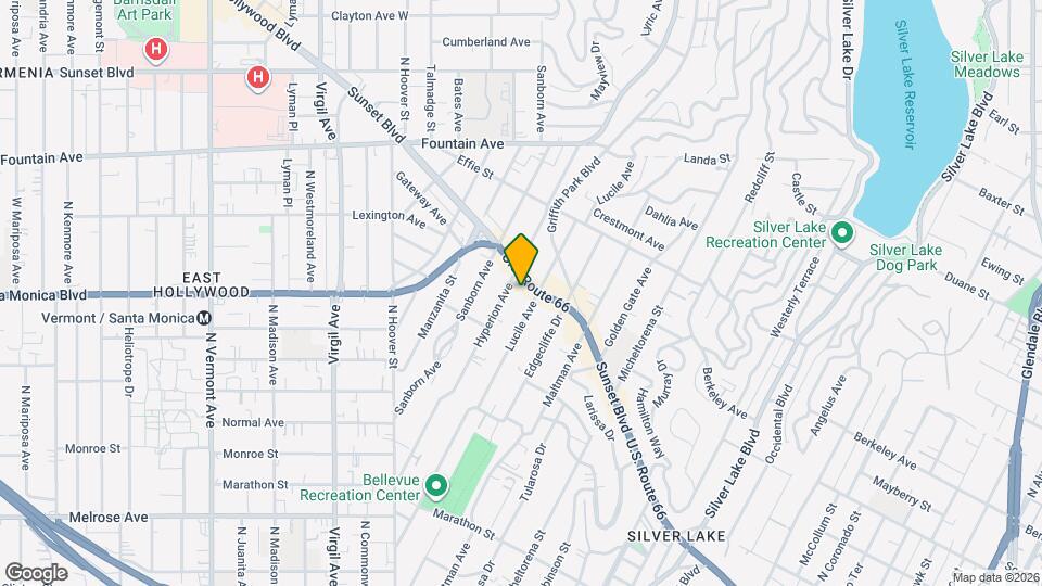 1050 Hyperion Ave, Unit 1052 Mapa y Detalles de la Ubicación