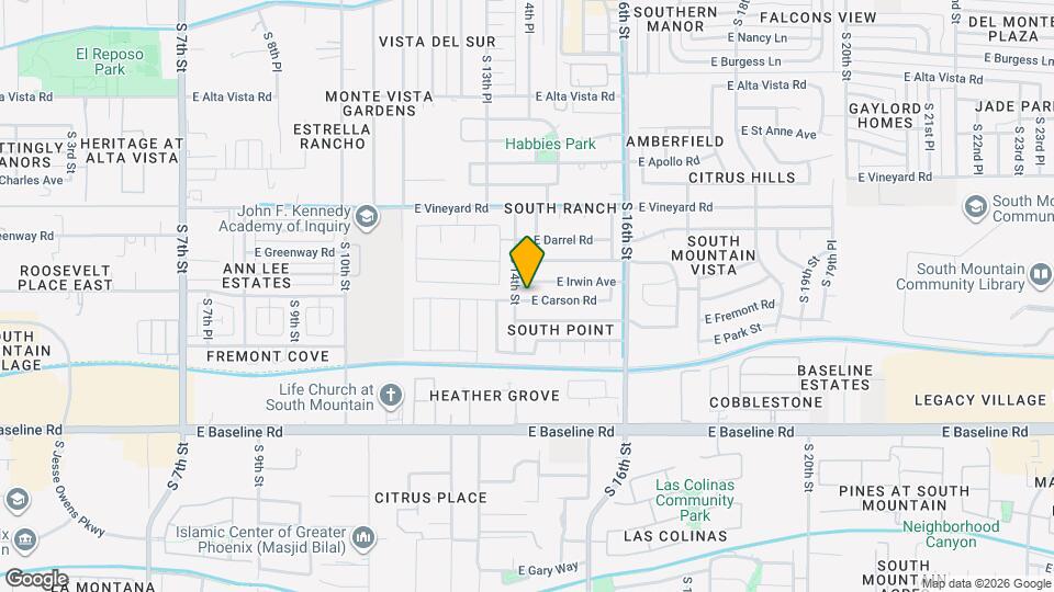 1408 E Carson Rd Map and Location Details